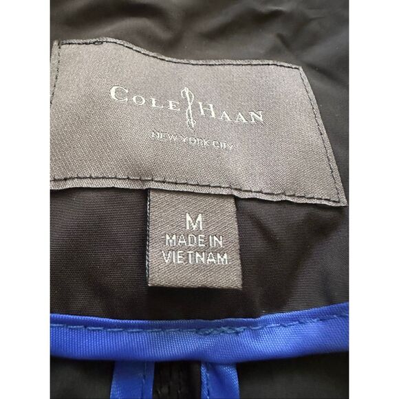 Cole Haan Women's Full Zip Lightweight Rain Jacket-Long Style-Black size medium - Picture 3 of 12